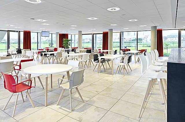 UNIVERSO FRAME CHAIR HKR 4L LWM P, UNIVERSO FRAME CHAIR 4L LWM P, UNIVERSO FRAME CHAIR 4L LWM P, SAN SIRO MEETING TABLE LWM, SAN SIRO MEETING TABLE LWM RD, WZC De Ril, Middelkerke, Belgium