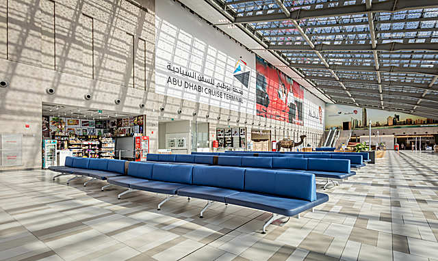 Terminal soft seating, Abu Dhabi Cruise Terminal, United Arab Emirates