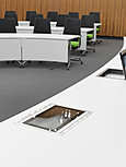 SAO PAULO SWIVEL CHAIR UPH LIGHT, SAN SIRO MEETING TABLE T-LEG TF RC 2, Ratssaal der Stadt Gtersloh, Deutschland