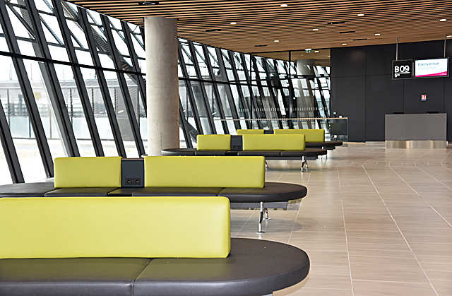 Terminal soft seating, Lyon-Saint-Exupry Airport, France