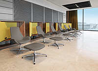 LUPINO ARMCHAIR SWIVEL HB, LUPINO LEG REST, Flughafen Berlin Brandenburg Willy Brandt, Tempelhof Lounge